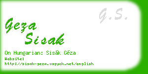 geza sisak business card